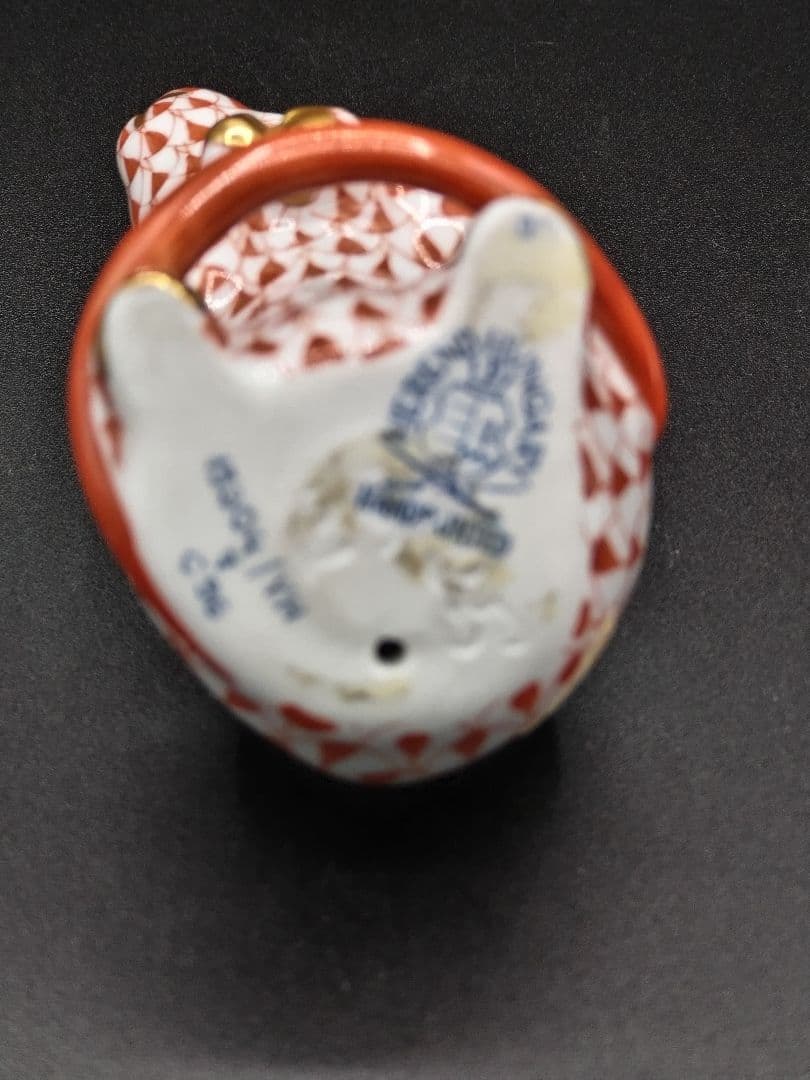 HEREND 干支シリーズ 「子(ね)」金彩仕上げ置物　フィギュリン磁器