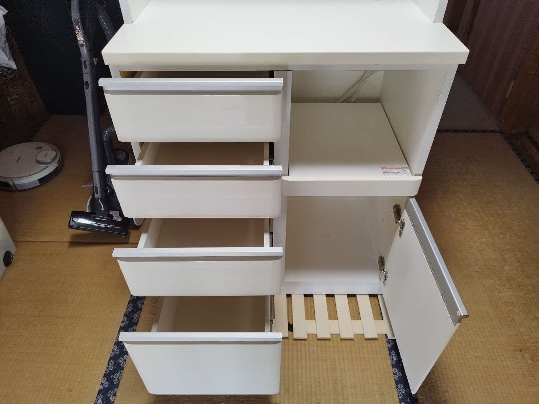 ニトリ キッチンボード 食器棚 レンジ台 一カ所天板ササクレあり！