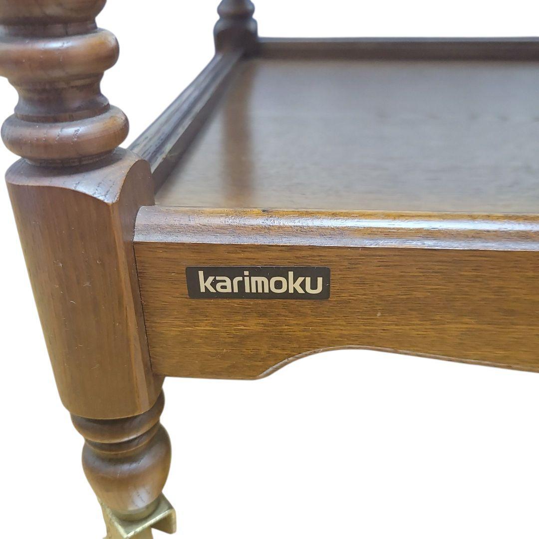 【美品】karimoku　カリモク　キッチンワゴン　ティーワゴン　昭和レトロ