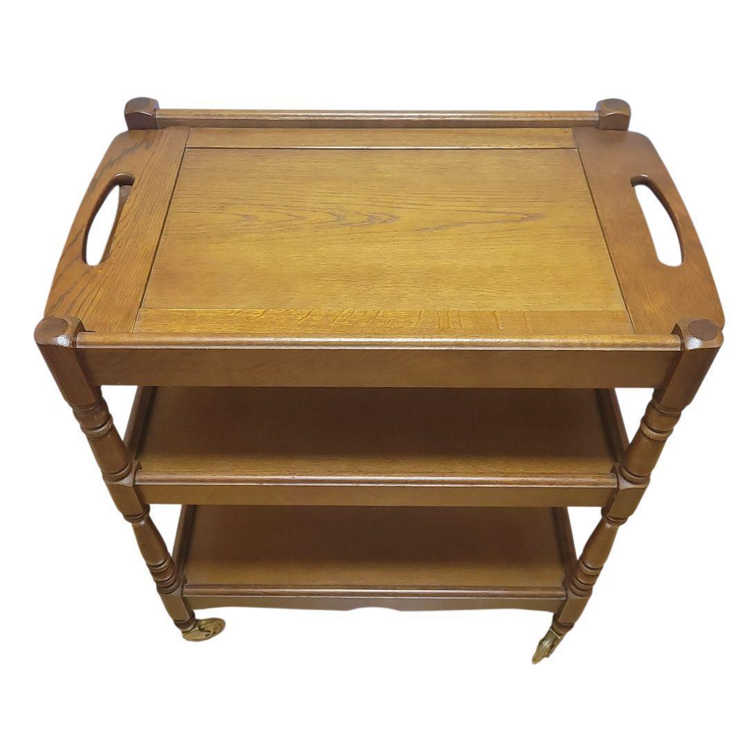 【美品】karimoku　カリモク　キッチンワゴン　ティーワゴン　昭和レトロ