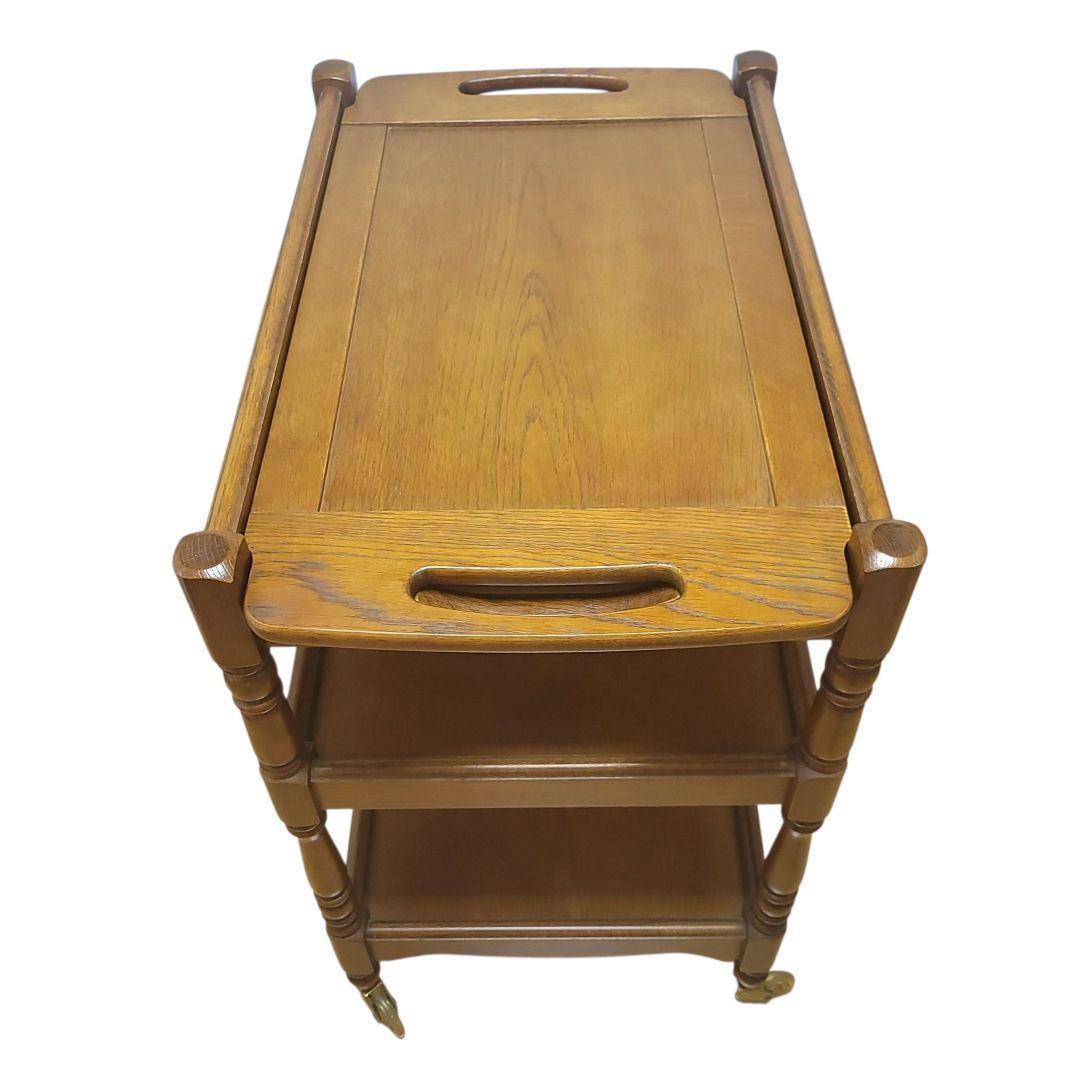 【美品】karimoku　カリモク　キッチンワゴン　ティーワゴン　昭和レトロ