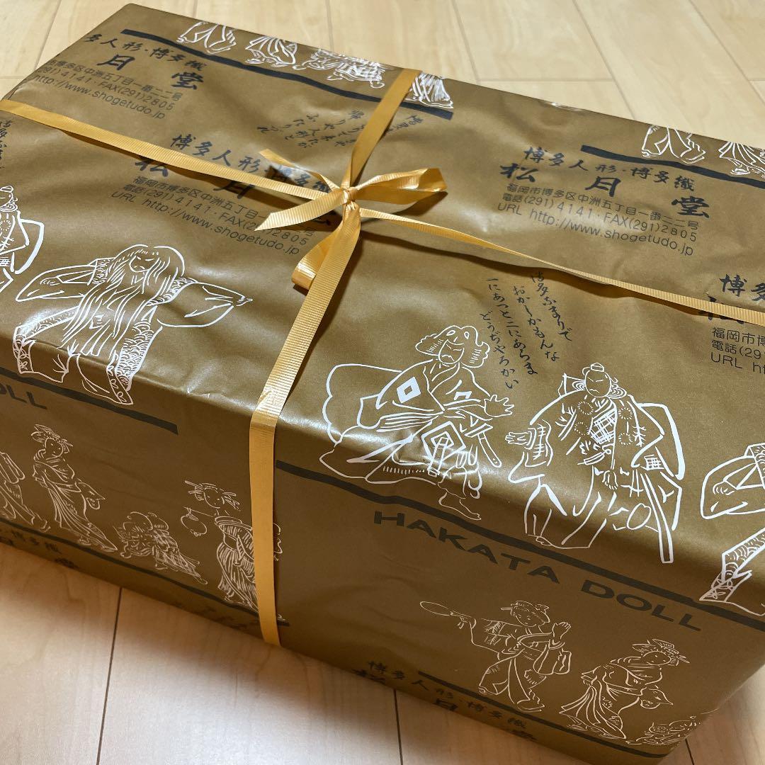 【保管品】博多人形 博多織 黒田武士 ガラスケース未開封