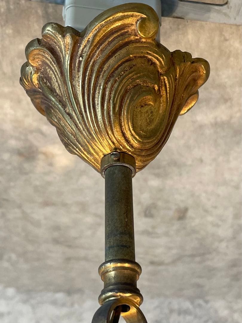 5-10.フランス アンティーク シャンデリア 5灯 キャンドル シーリング