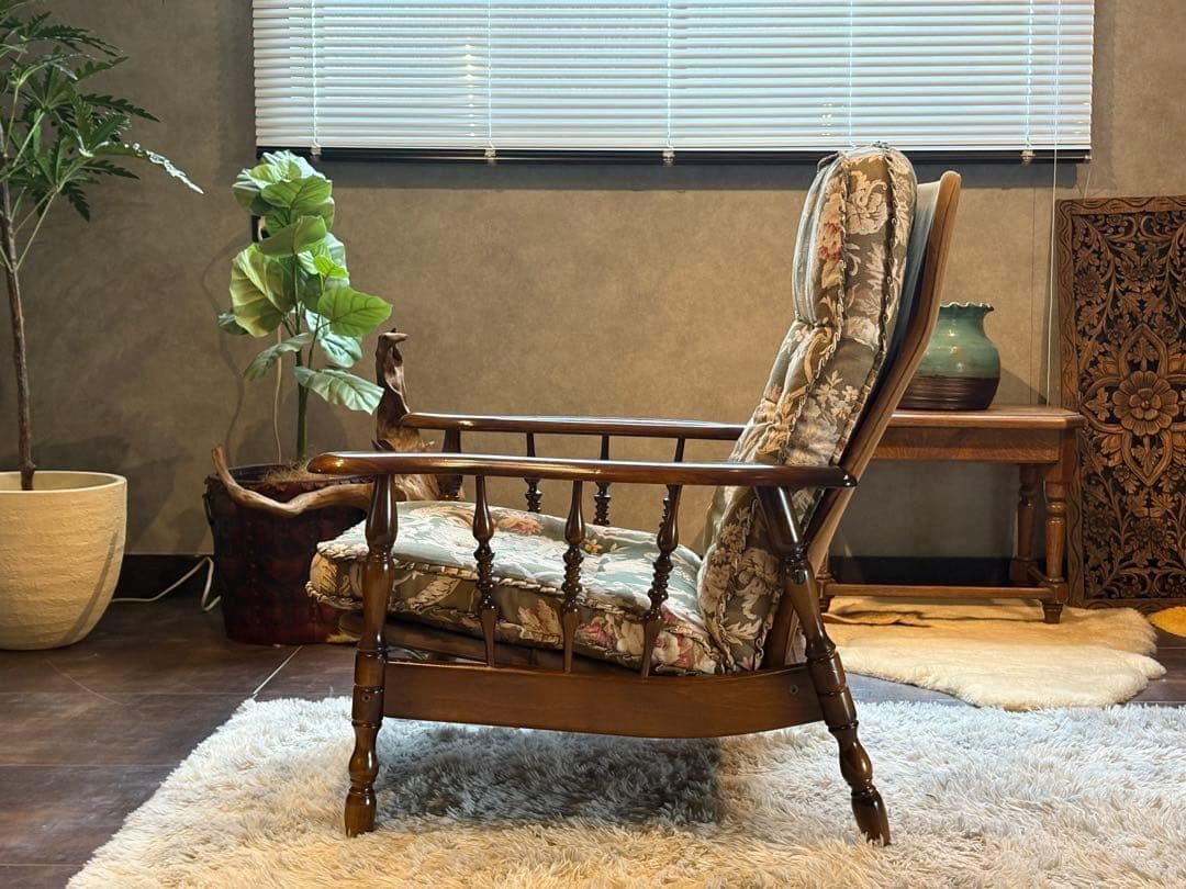 ②カリモク karimoku リクライナー　コロニアル　RC60 レトロ　GG