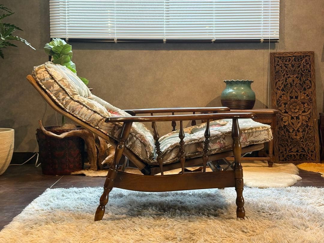 ②カリモク karimoku リクライナー　コロニアル　RC60 レトロ　GG