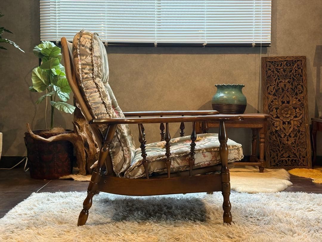 ②カリモク karimoku リクライナー　コロニアル　RC60 レトロ　GG