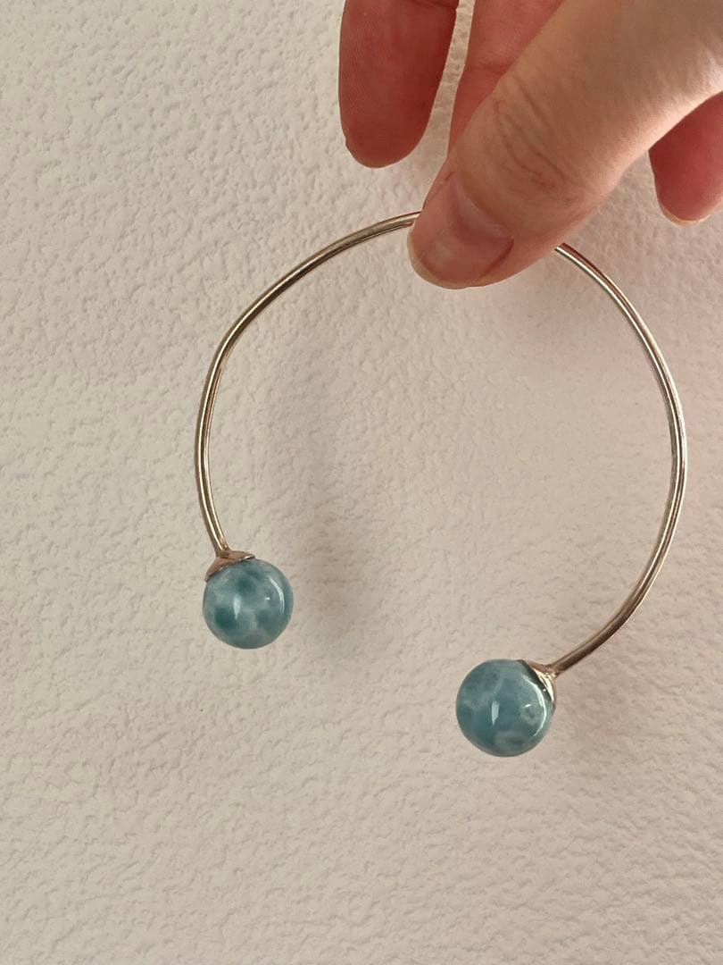 最終値下げ❣️ラリマーバングル ブレスレット