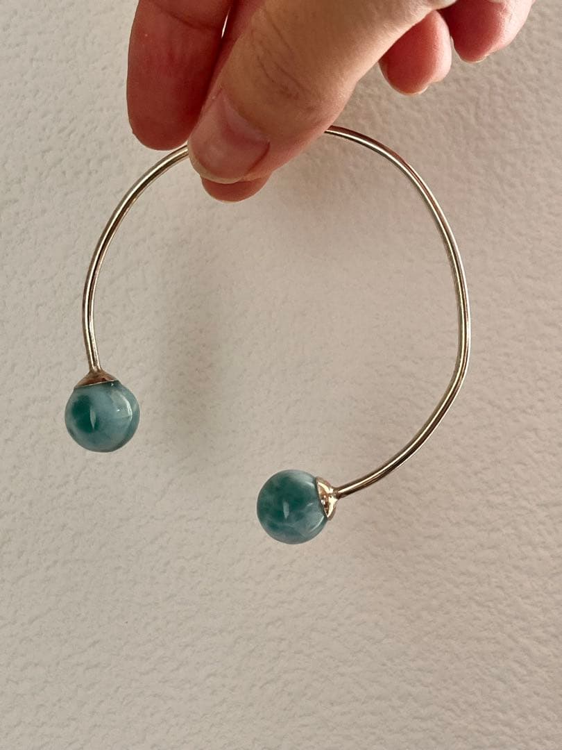 最終値下げ❣️ラリマーバングル ブレスレット