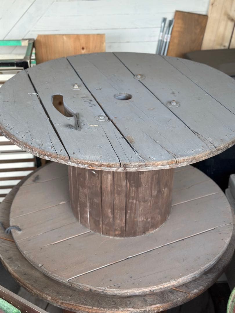 電線ドラム 木製 テーブル ガーデニング 大型 100cm