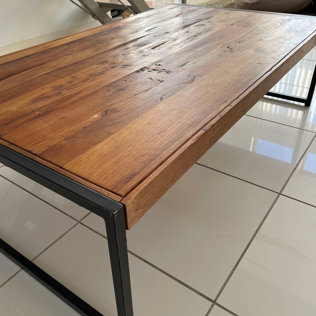 木製センターテーブル ブラウン ビンテージ