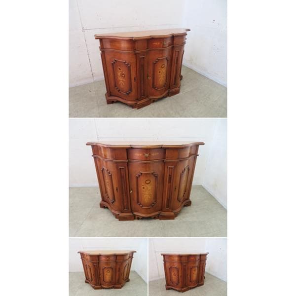 美品■イタリア最高級■象嵌■サイドボード■キャビネット■花柄■アンティーク調