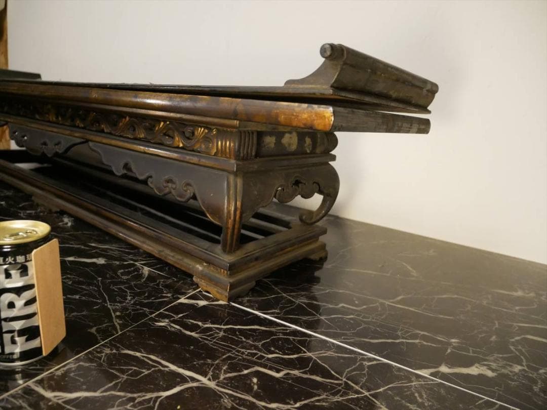 限定値下 収集品 歴史ある寺院の整理品 木製本金箔 幅115㎝ 西用 3327