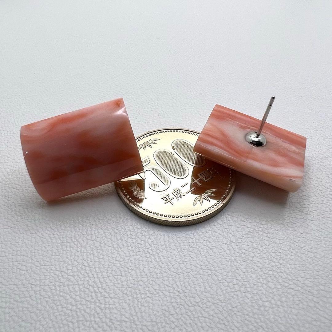 深海珊瑚　プラチナpt900ピアス　9.82g