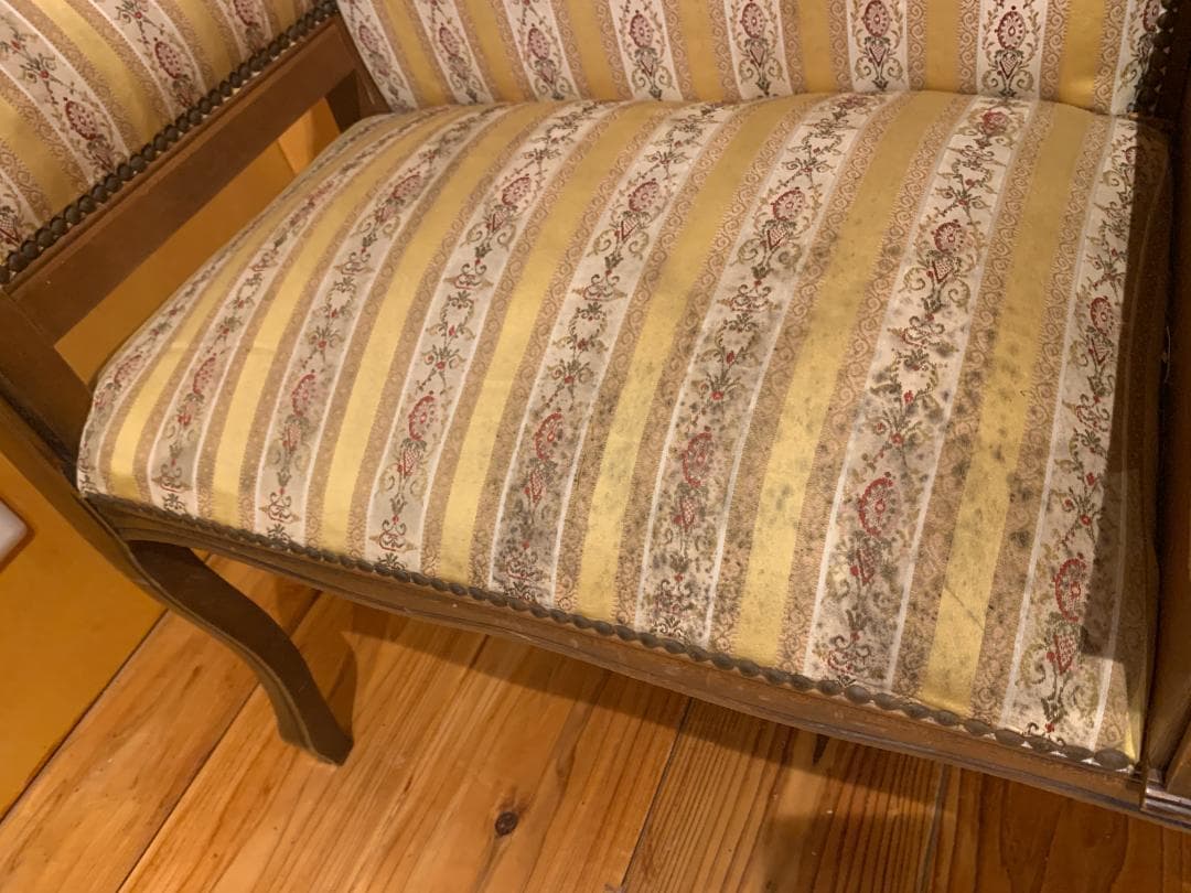 アンティーク調 テレフォンベンチ 電話台付きチェア 猫脚 クラシック家具 レトロ