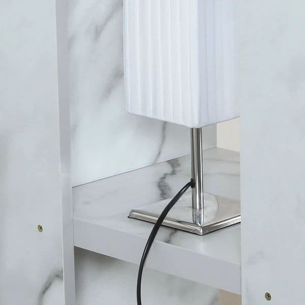 オープンシェルフ５段　大理石柄