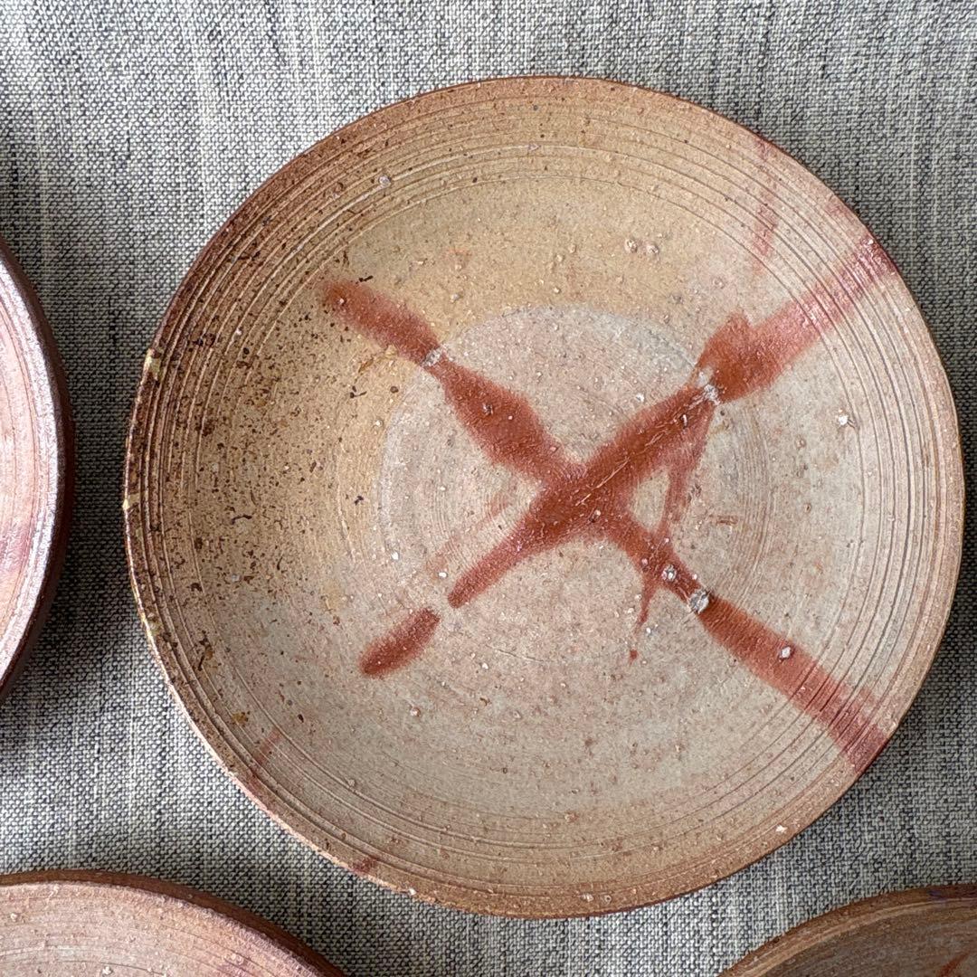 備前焼 火襷 銘々皿 取皿 13cm 5枚 在銘 - メルカリ