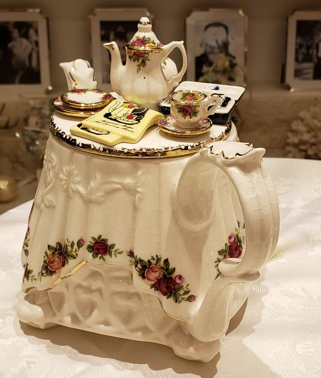 ロイヤルアルバート カーデュー  ポット 大 オールドカントリーローズ