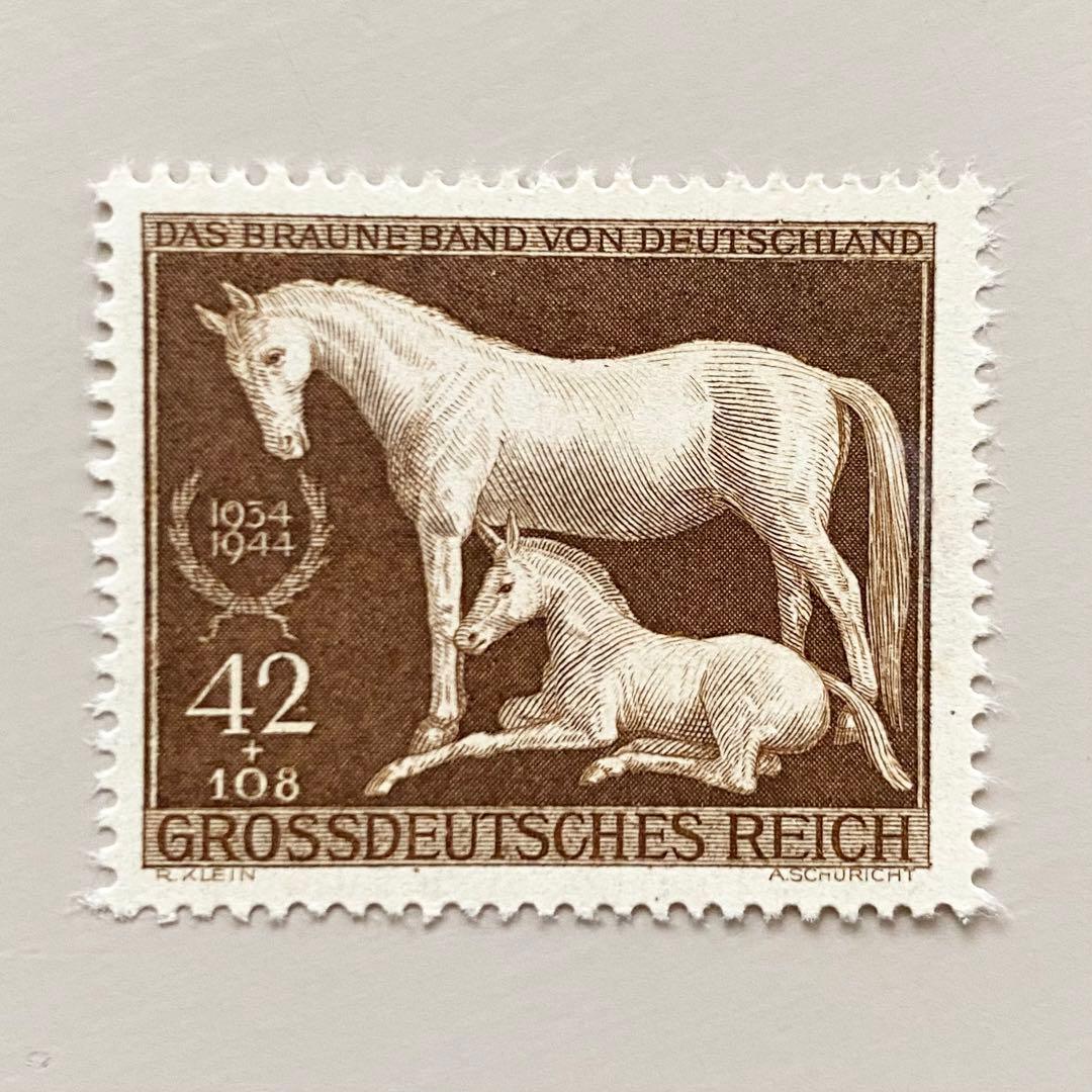 外国切手3枚（ドイツ：馬の切手、寄付金付き） - メルカリ