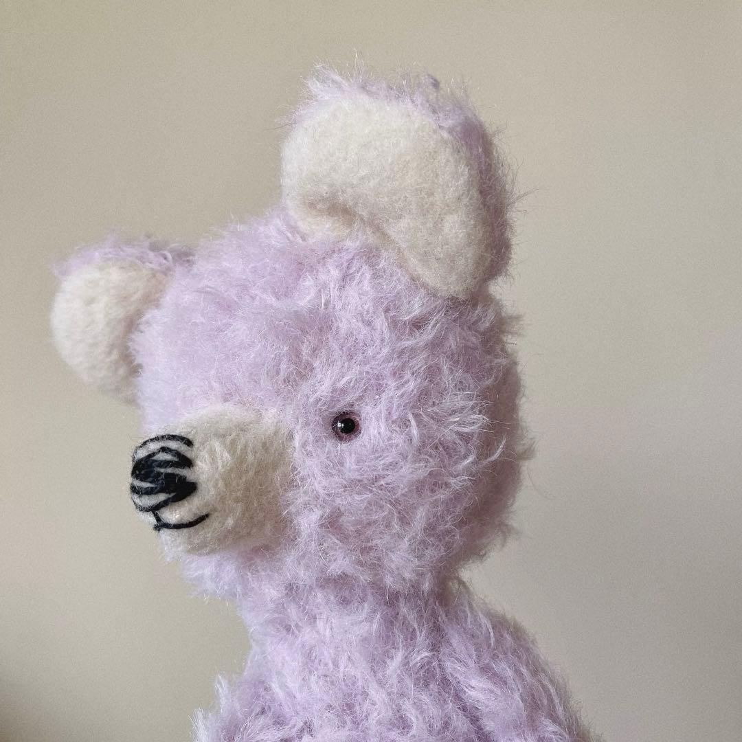 グレープパープルのテディベア アーティストベア 海外作家様 ハンドメイド くま