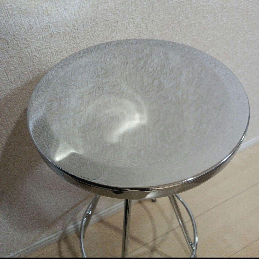 希少　ステンレス製　カウンターチェア　バーチェア　スツール