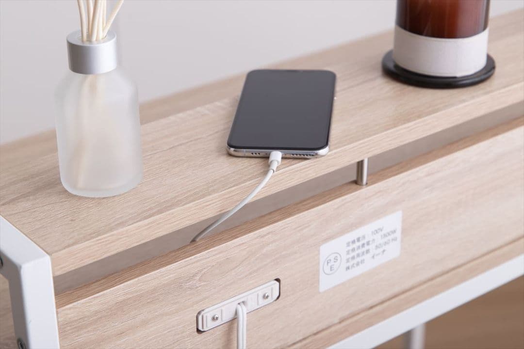 《新品・送料無料》【幅80cm】Keily 棚付きデスク