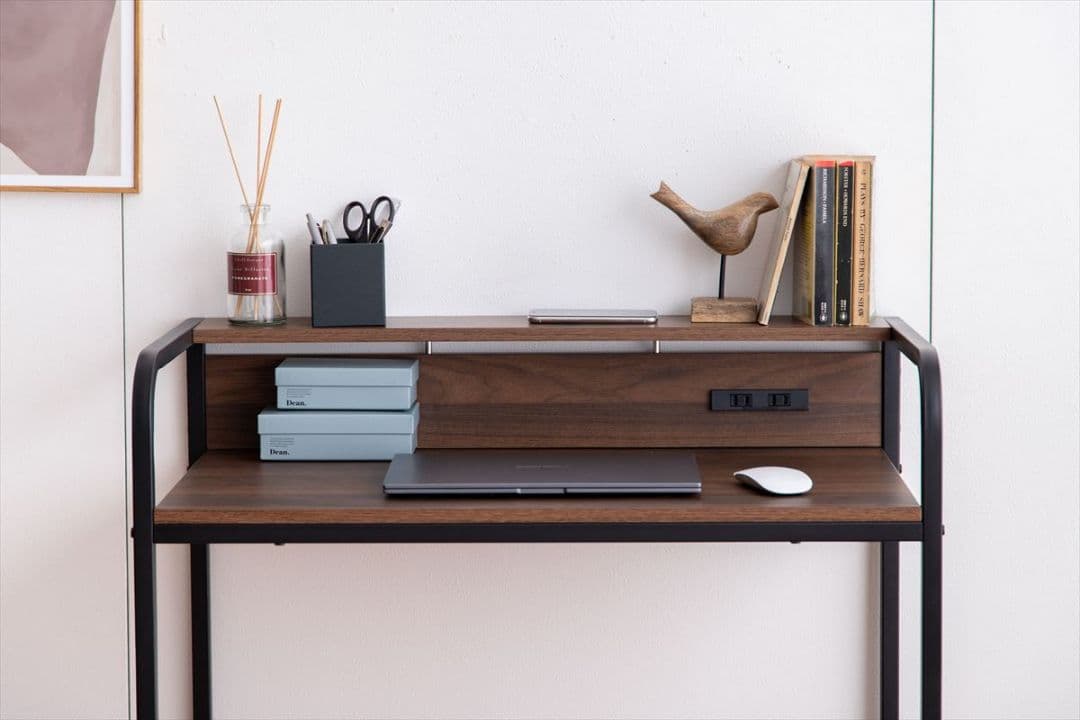 《新品・送料無料》【幅80cm】Keily 棚付きデスク