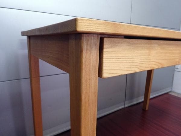 無印良品 タモ材 デスク 引出し付