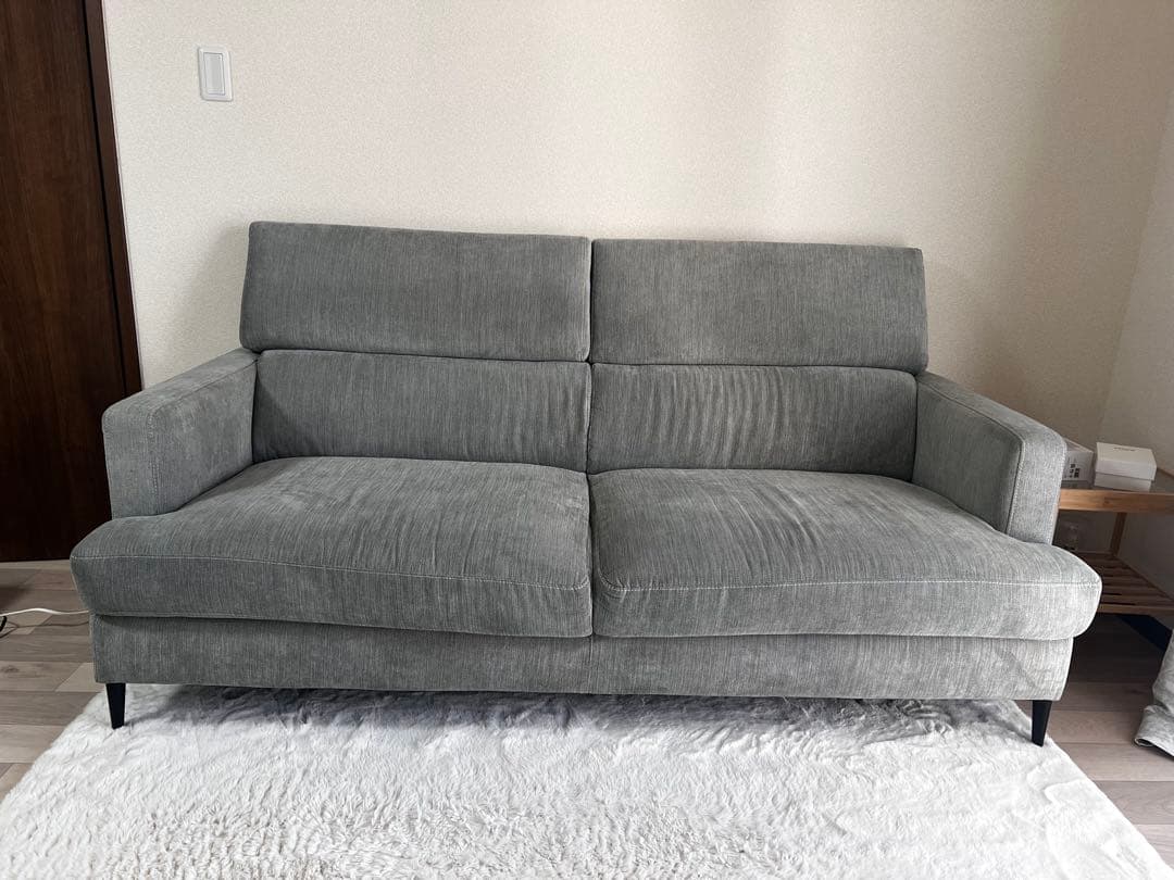 【近藤】ニトリ3人掛けソファ (サザーラ GY)