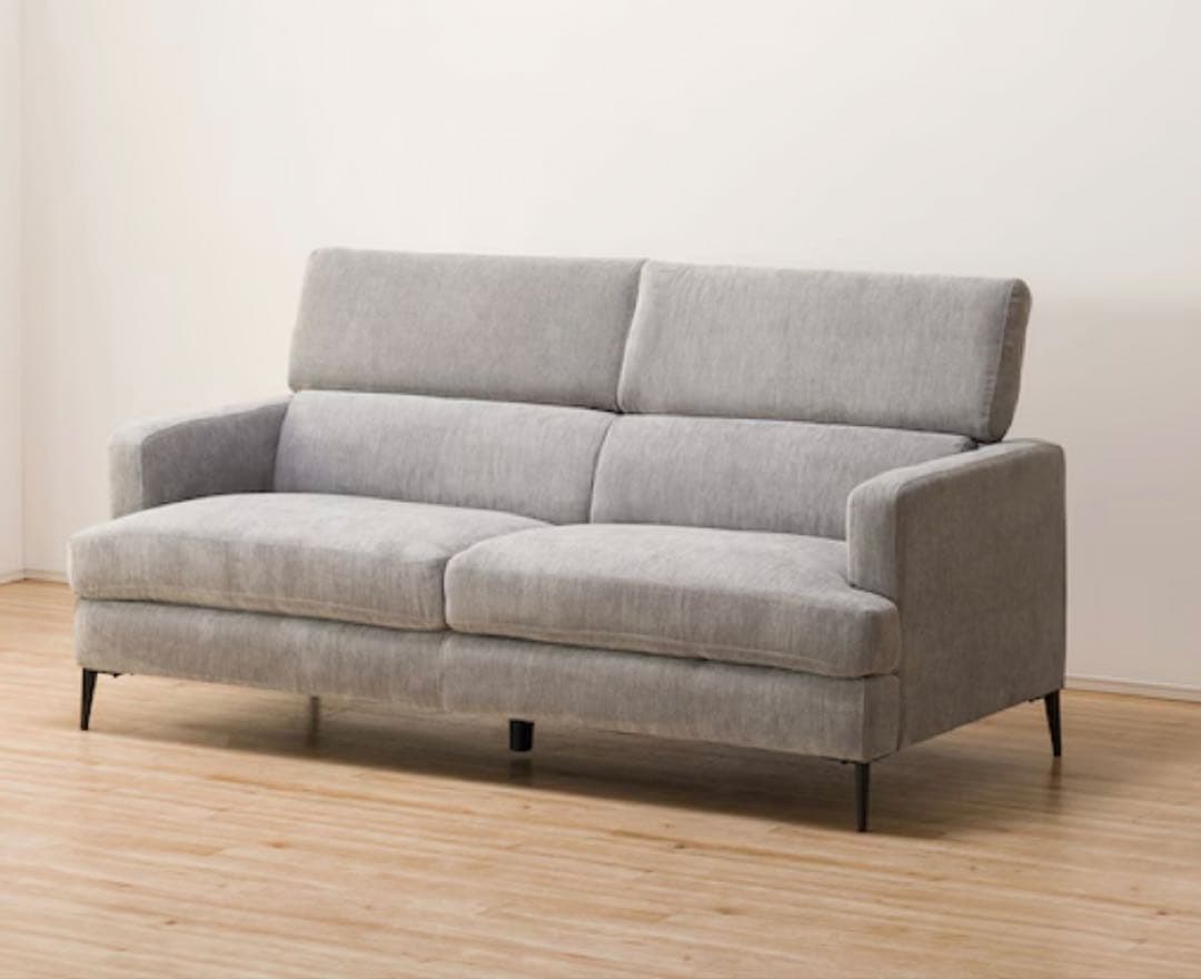 【近藤】ニトリ3人掛けソファ (サザーラ GY)