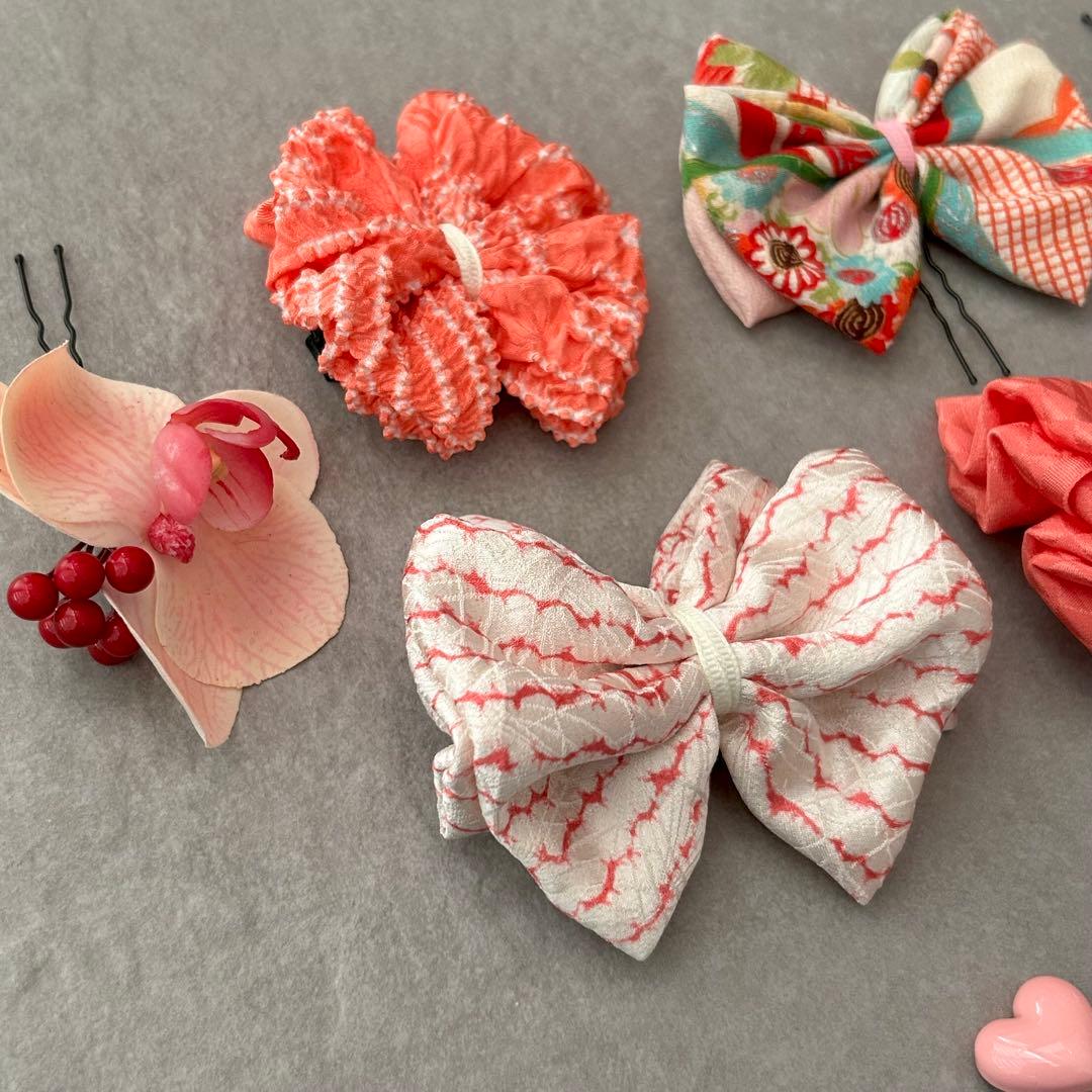 p*❀様 【25-66】七五三　髪飾り　個性的　ヘッドドレス　着物リメイク　75