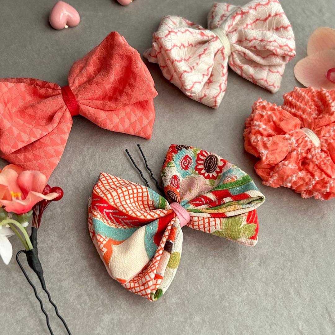 p*❀様 【25-66】七五三　髪飾り　個性的　ヘッドドレス　着物リメイク　75