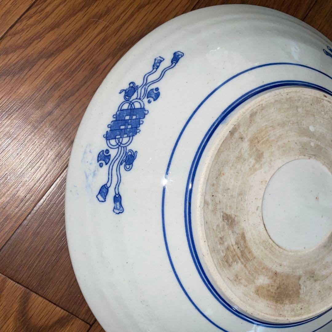 古伊万里？ 染付 印判？皿 魚 大皿？ - メルカリ