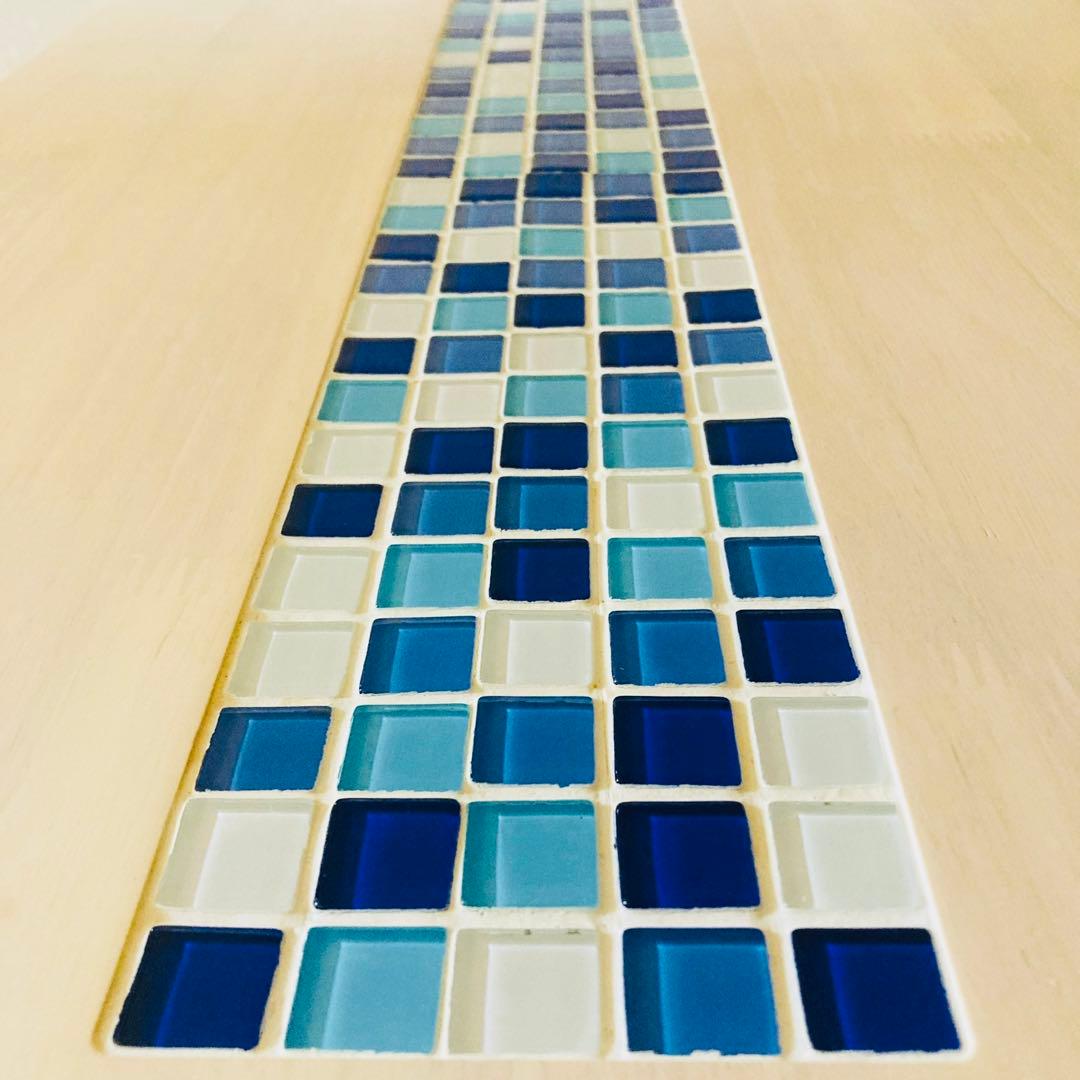 かわいい！おしゃれ！モザイクタイル ローテーブル　ブルー