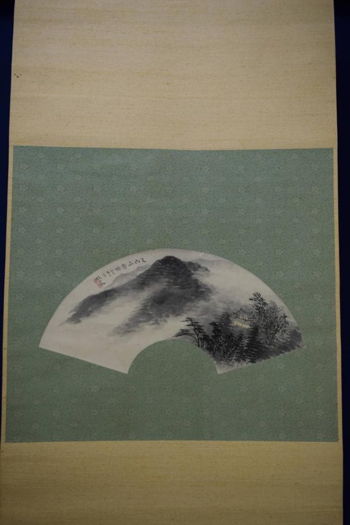 真作/水田硯山/夏山雨斎図/桐共箱付/布袋屋掛軸HG-767 - メルカリ