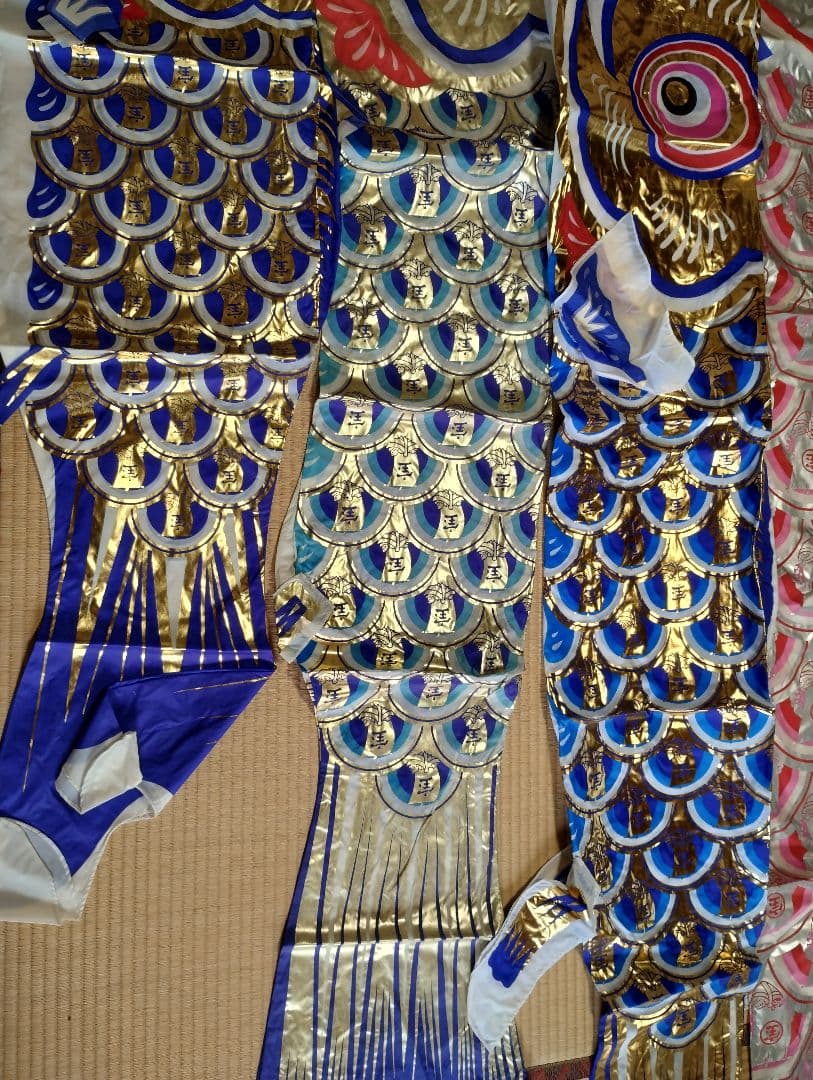 金銀宝船鯉 徳永鯉 鯉のぼり 6枚セット★値下げ相談可