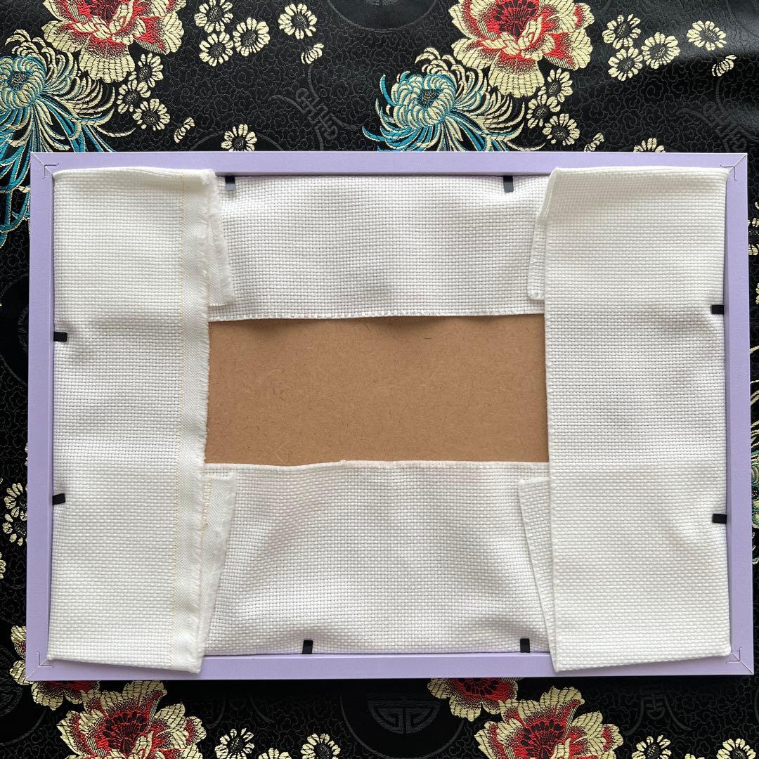 【簡易額装】A4サイズ クロスステッチ完成品　ホビーラホビーレ《雛段飾り》より