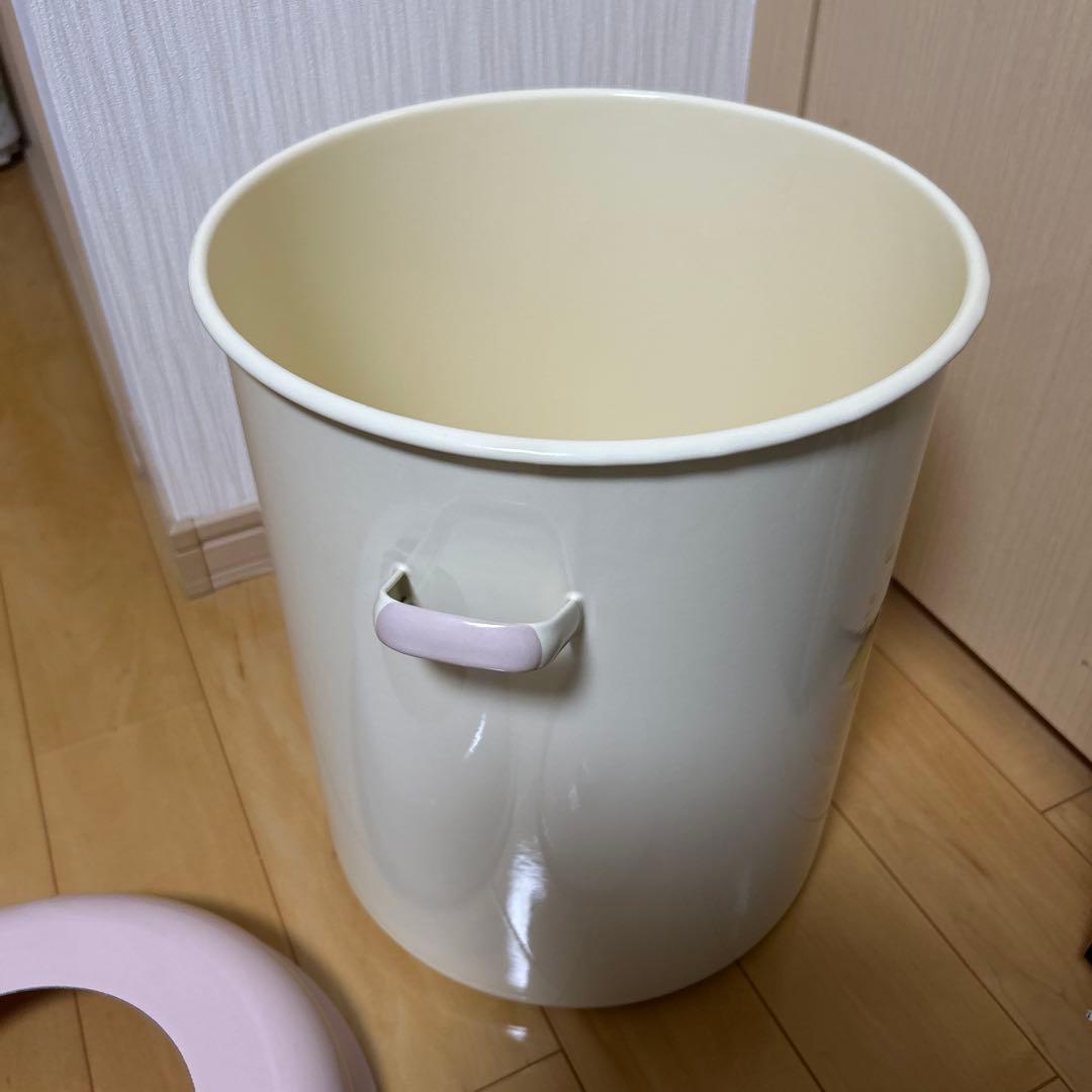 イマン imane フローラ ホーロー トラッシュ缶 特大 希少 アンティーク