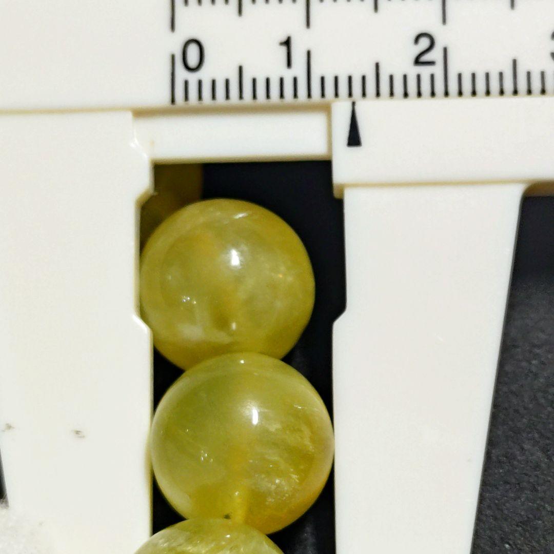 ★大粒ゴールデンプレナイト 13.1ミリ珠 ブレスレットB(SA)