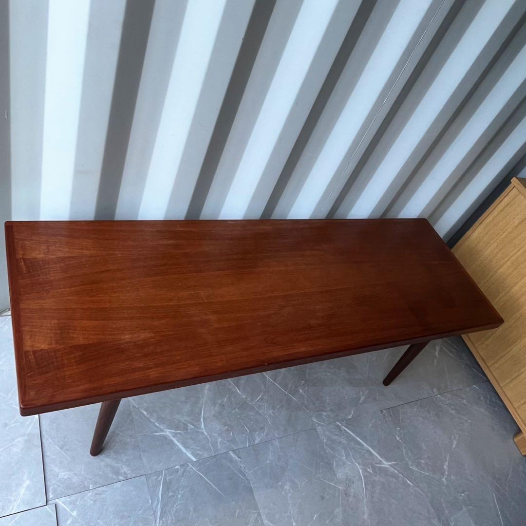 取付無料！おしゃれアンティーク家具 チーク材 天然無垢材ローテーブル ベンチ✨