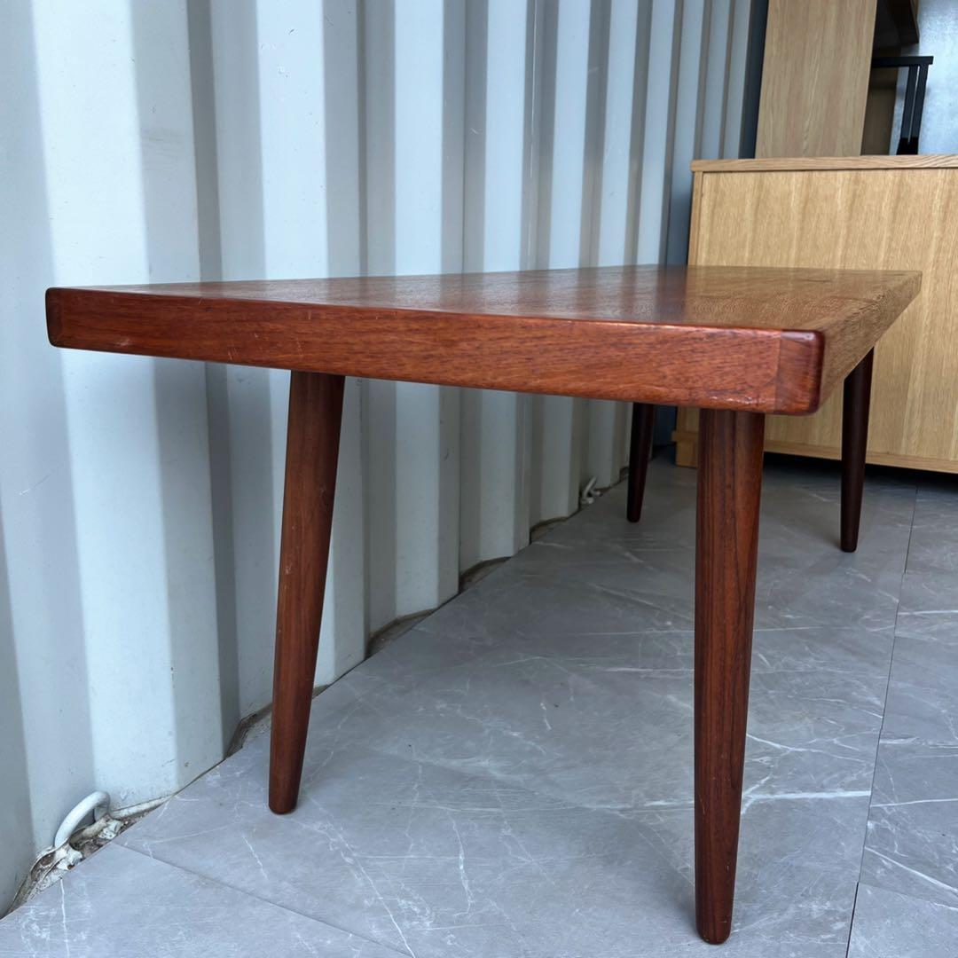 取付無料！おしゃれアンティーク家具 チーク材 天然無垢材ローテーブル ベンチ✨