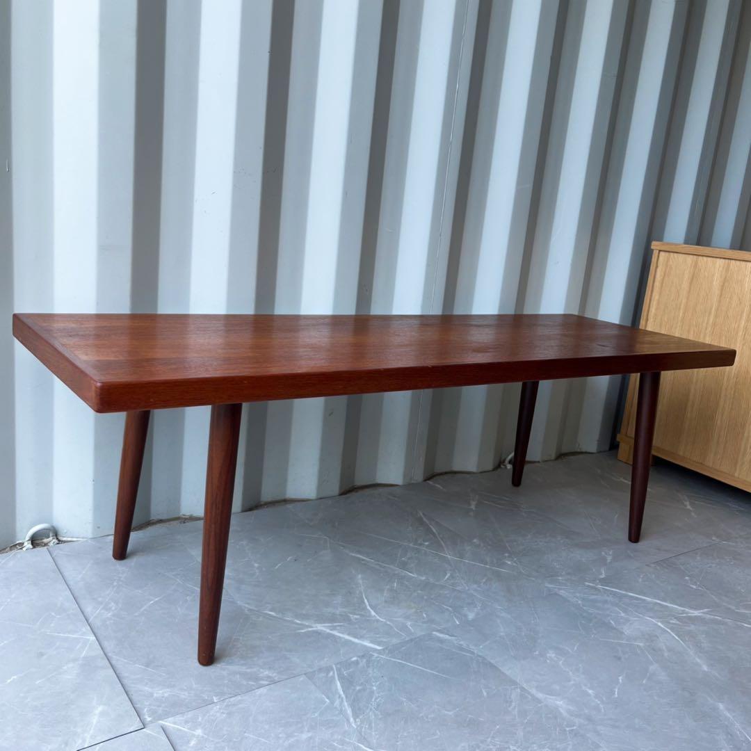 取付無料！おしゃれアンティーク家具 チーク材 天然無垢材ローテーブル ベンチ✨