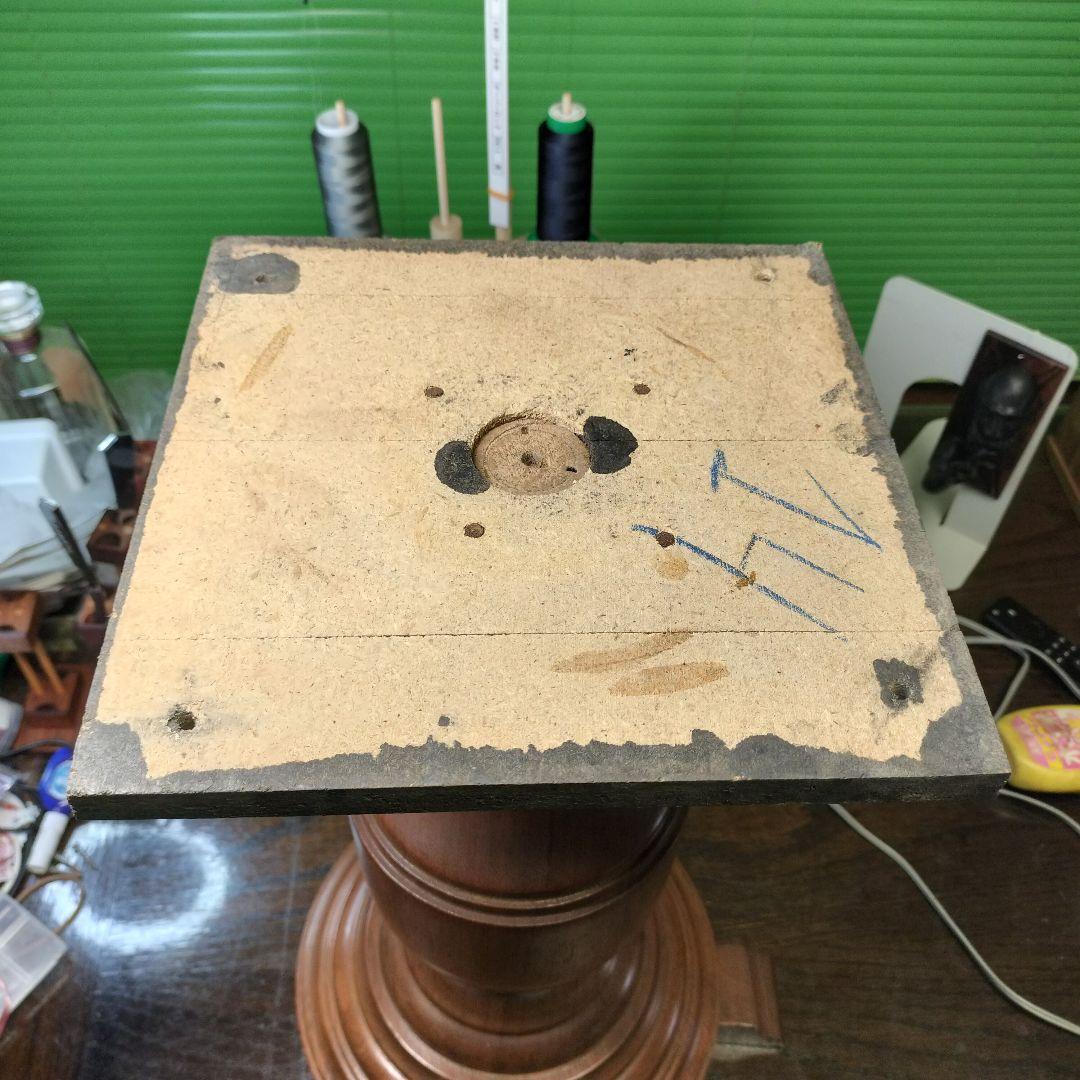 【ブラジル製】極太天然木挽物１本脚テーブルベースヴィンテージアンティーク