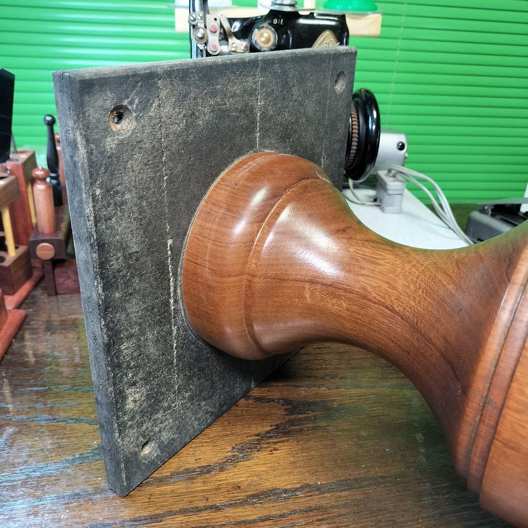 【ブラジル製】極太天然木挽物１本脚テーブルベースヴィンテージアンティーク