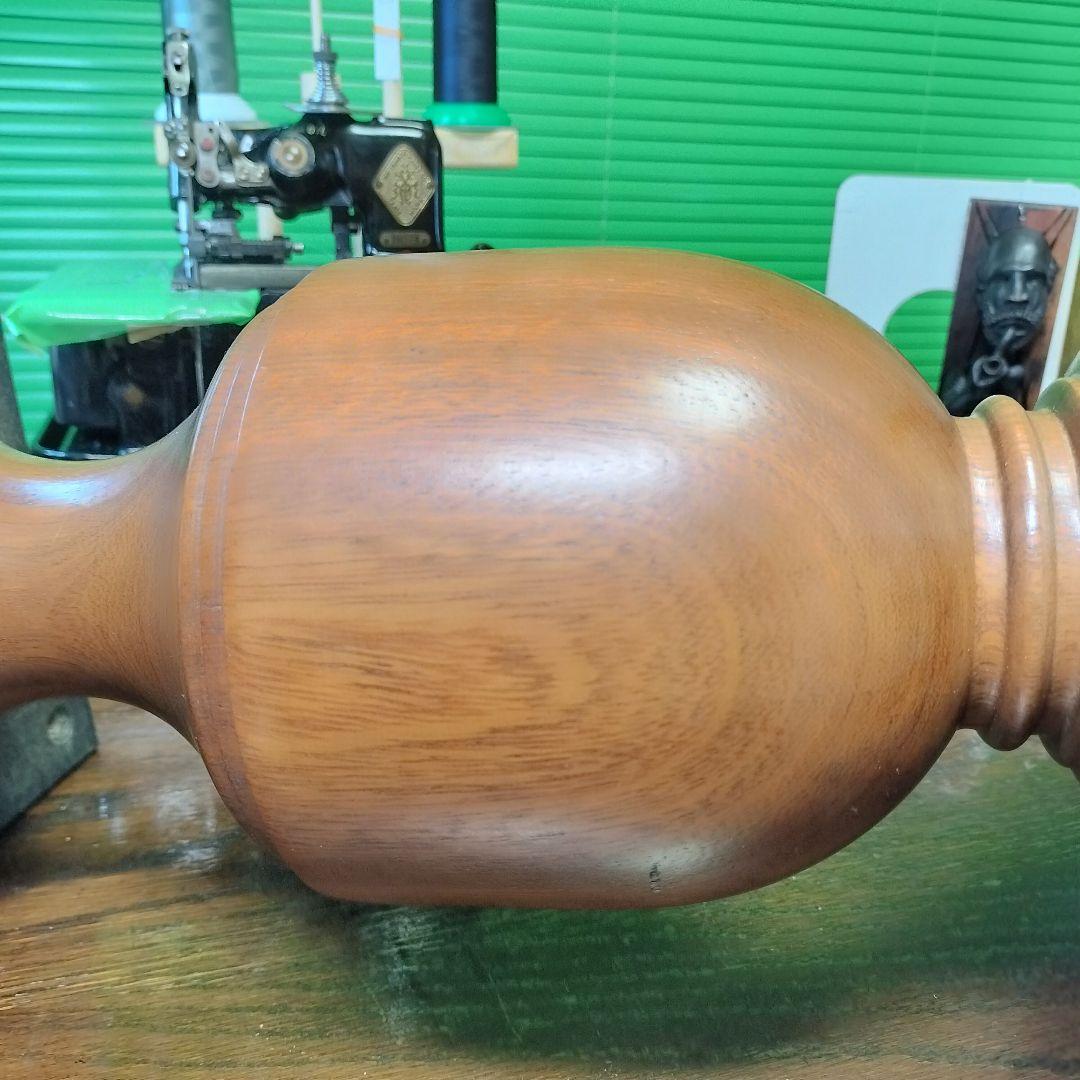 【ブラジル製】極太天然木挽物１本脚テーブルベースヴィンテージアンティーク