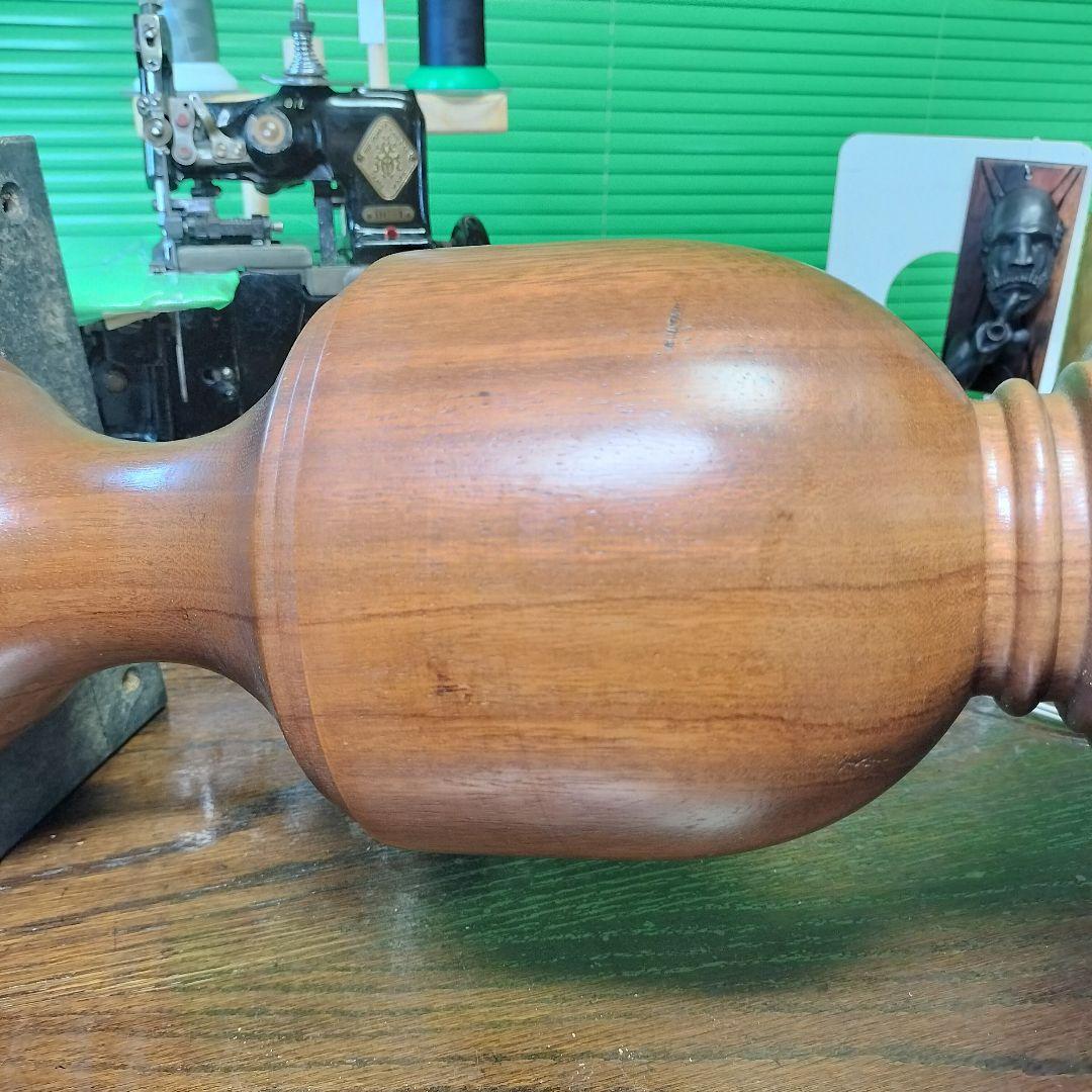 【ブラジル製】極太天然木挽物１本脚テーブルベースヴィンテージアンティーク