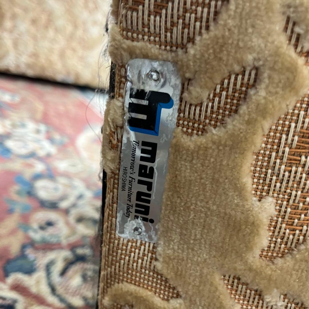 ① 昭和レトロ マルニ木工 花柄ベロアソファー 一人掛けソファー アームチェア