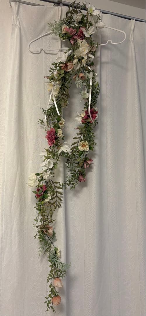 【美品】ウェディング フラワーガーランド ブーケ 約180cm 花束 結婚式