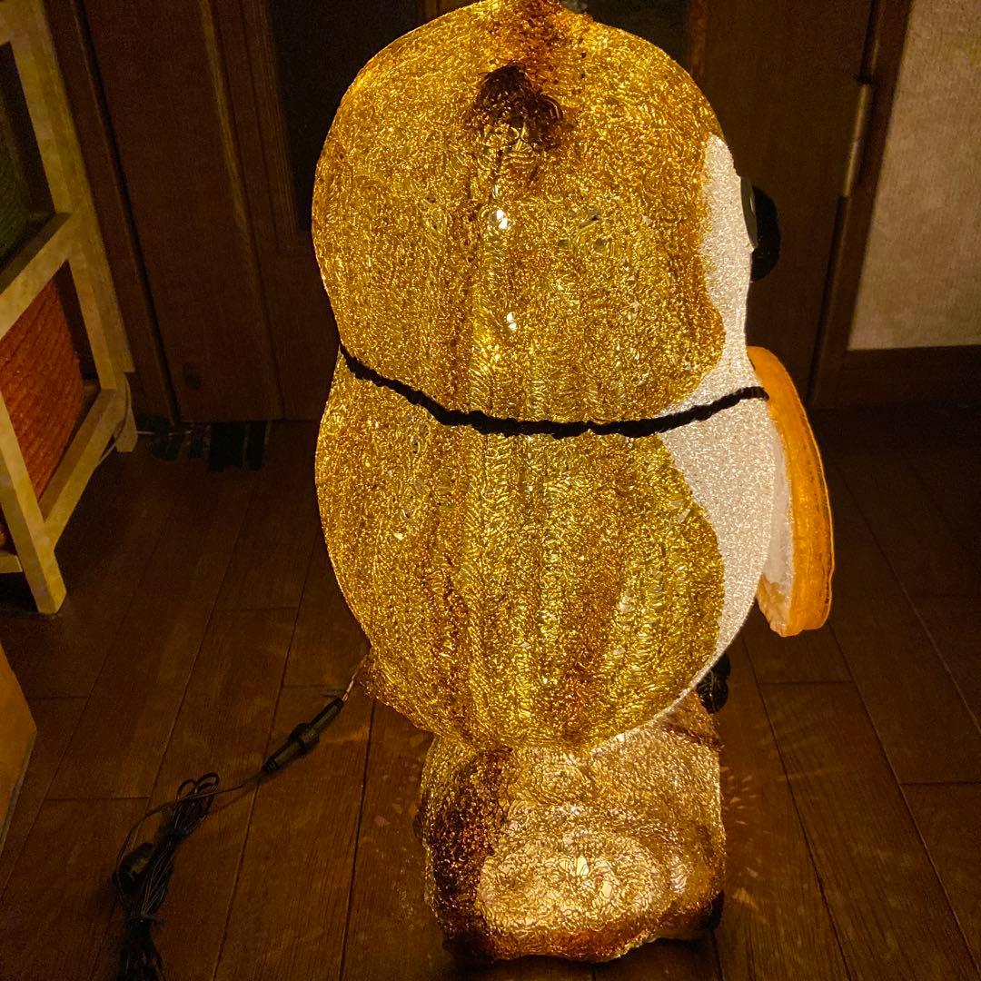 ふくろう　フクロウ　イルミネーション　置物　玄関前　53cm ガーデンライト