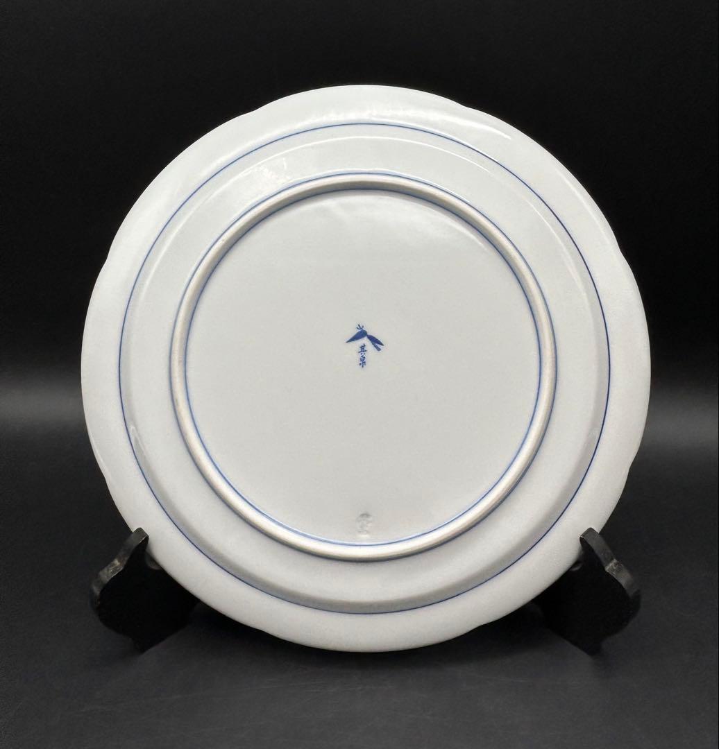 陶器　高級美術　有田焼　其泉窯　賞美堂　大皿　4枚　染付　芙蓉手