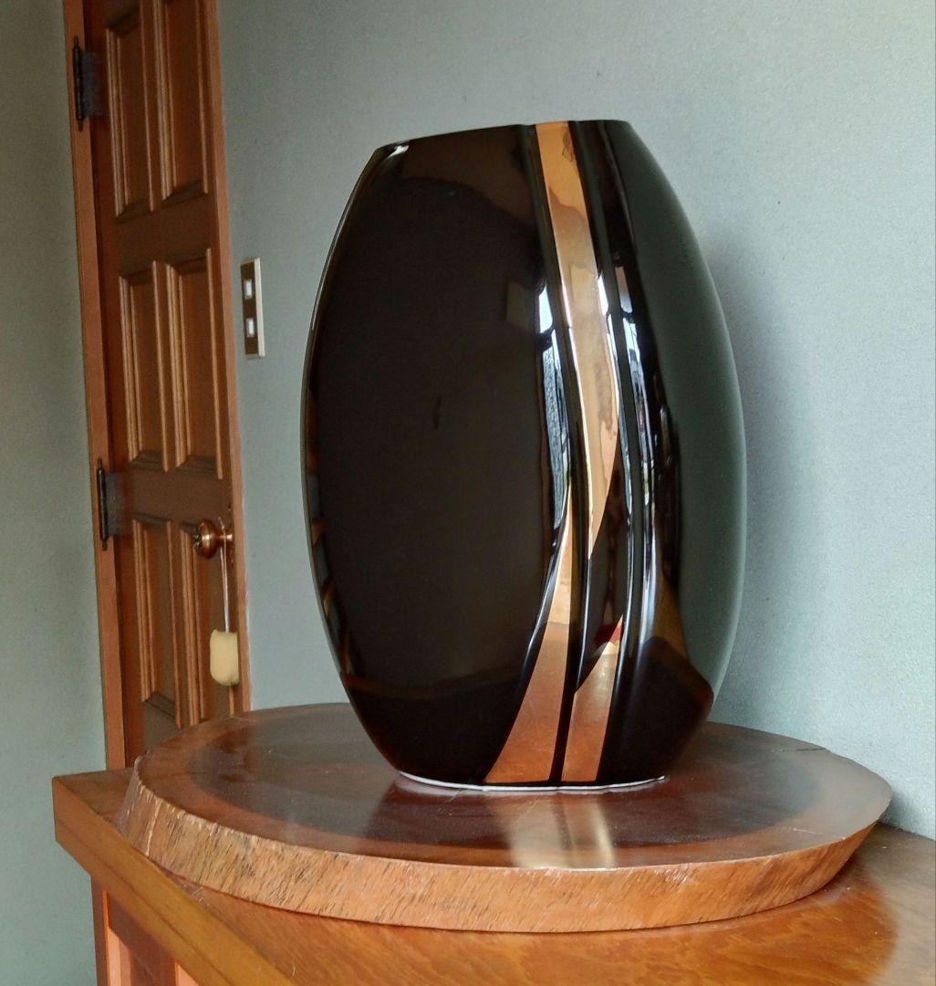 花瓶 藤森兼明 アールデコテイスト ブラック ポストモダン 黒 フラワーベース